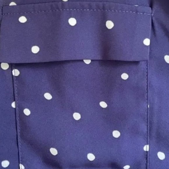 Navy Polka Dot Sleeveless Blouse - Picture 3 of 6